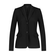 Wollen Blazer Getailleerde Silhouet Knoopsluiting Windsor , Black , Da...