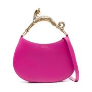 Kattenhandvat Roze Leren Tas Lanvin , Pink , Dames