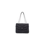 Stijlvolle Leren Tas La Carrie , Black , Dames