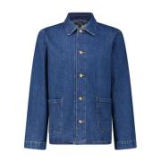 Denim Overhemdjasje Moderne Stijl A.p.c. , Blue , Heren