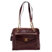 Pre-owned Leather chanel-bags Chanel Vintage , Red , Dames