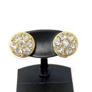 Pre-owned Metal earrings Dior Vintage , Yellow , Dames