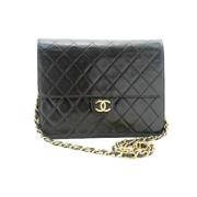 Pre-owned Leather chanel-bags Chanel Vintage , Black , Dames