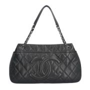 Pre-owned Leather chanel-bags Chanel Vintage , Black , Dames