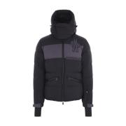 Zwarte Grenoble Jassen met Logo Moncler , Black , Heren