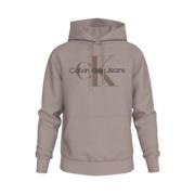 Hoodie met zakken Calvin Klein , Brown , Heren