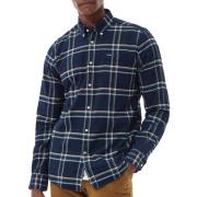 Casual Tailored Check Overhemd Barbour , Blue , Heren