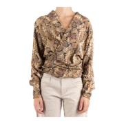 Zijde Blend Zand Top Isabel Marant , Beige , Dames