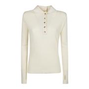 Lichte wollen polo met meerdere knopen Courrèges , Beige , Dames