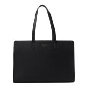 Zwarte Faux Saffiano Shopper Tote Twinset , Black , Dames