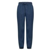 Donkerblauwe Denim Jogger Broek Deha , Blue , Dames