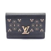 Pre-owned Leather wallets Louis Vuitton Vintage , Black , Dames