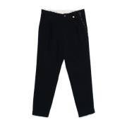 Zwarte katoenen broek met knoopsluiting Myths , Black , Heren