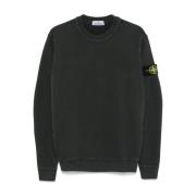 Grijze Sweater met Handtekening Kompas Badge Stone Island , Gray , Her...