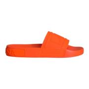 Logo Detail Rubber Slides Sandalen Dolce & Gabbana , Orange , Dames