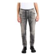 Gescheurde en Gerepareerde Regular Fit Jeans Diesel , Gray , Heren