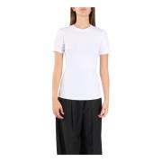 Stretch Katoenen Jersey T-shirt Polder Model Sportmax , White , Dames