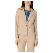 Blazer met Reverskraag Rinascimento , Beige , Dames