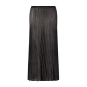 Glinsterende Midi Rok Roberto Collina , Black , Dames