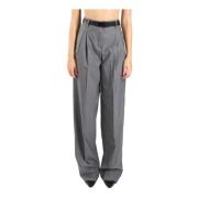 Zachte wollen blend broek Juanita model Max Mara Studio , Gray , Dames