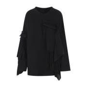 Zwart Wol Zijde Pullover Sweater Yohji Yamamoto , Black , Dames