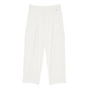 Witte Cargo Broek Twinset , White , Dames