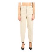 Lage taille wijde pijp jeans Bessie model Dondup , Beige , Dames