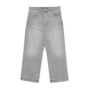 Grijze Denim Wide Leg Jeans Jacquemus , Gray , Heren