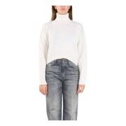 Wollen Coltrui Sweater Dondup , White , Dames