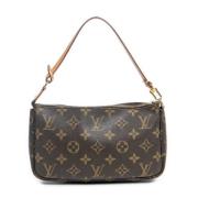 Pre-owned Coated canvas clutches Louis Vuitton Vintage , Brown , Dames