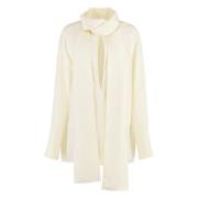 Zijden Blouse met -Bow Kraag Givenchy , Beige , Dames