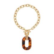 Gouden Ketting Collier Aluminium Made in Portugal Paco Rabanne , Brown...