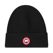 Logo-Patch wollen beanie Canada Goose , Black , Heren