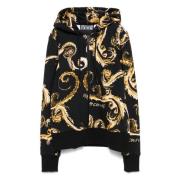 Zwart en Goud Fleece Sweatshirt Versace Jeans Couture , Multicolor , D...