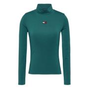 Blauwe Trui Slim Fit Lange Mouw Tommy Hilfiger , Blue , Dames