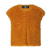 Gezellige Teddy Vest Luisa Cerano , Orange , Dames