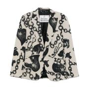 Hartketting Print Jas Vivienne Westwood , White , Heren