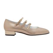 Metallic Mary Jane Schoenen Handgemaakt in Italië Carel , Gray , Dames