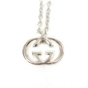 Pre-owned Silver necklaces Gucci Vintage , Gray , Dames