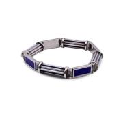 Pre-owned Silver bracelets Gucci Vintage , Blue , Dames