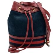 Pre-owned Suede gucci-bags Gucci Vintage , Blue , Dames