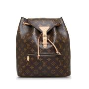 Pre-owned Canvas backpacks Louis Vuitton Vintage , Brown , Dames