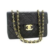 Pre-owned Leather chanel-bags Chanel Vintage , Black , Dames