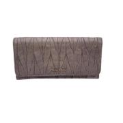 Pre-owned Leather wallets Miu Miu Pre-owned , Gray , Dames