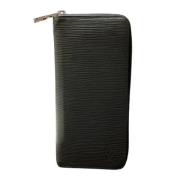 Pre-owned Leather wallets Louis Vuitton Vintage , Black , Dames