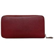 Pre-owned Leather wallets Hermès Vintage , Red , Dames