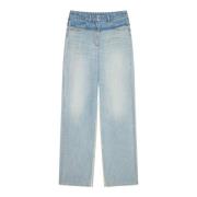 Gemengde Denim Straight Jeans Givenchy , Blue , Dames