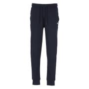 Blauwe Katoenen Broek met Elastische Taille K-Way , Blue , Heren