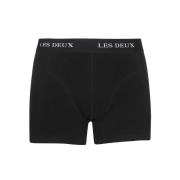 Katoenen trunks met logoprint Les Deux , Black , Heren