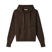 Bruine Hoodie met Borduurwerk Hinnominate , Brown , Dames